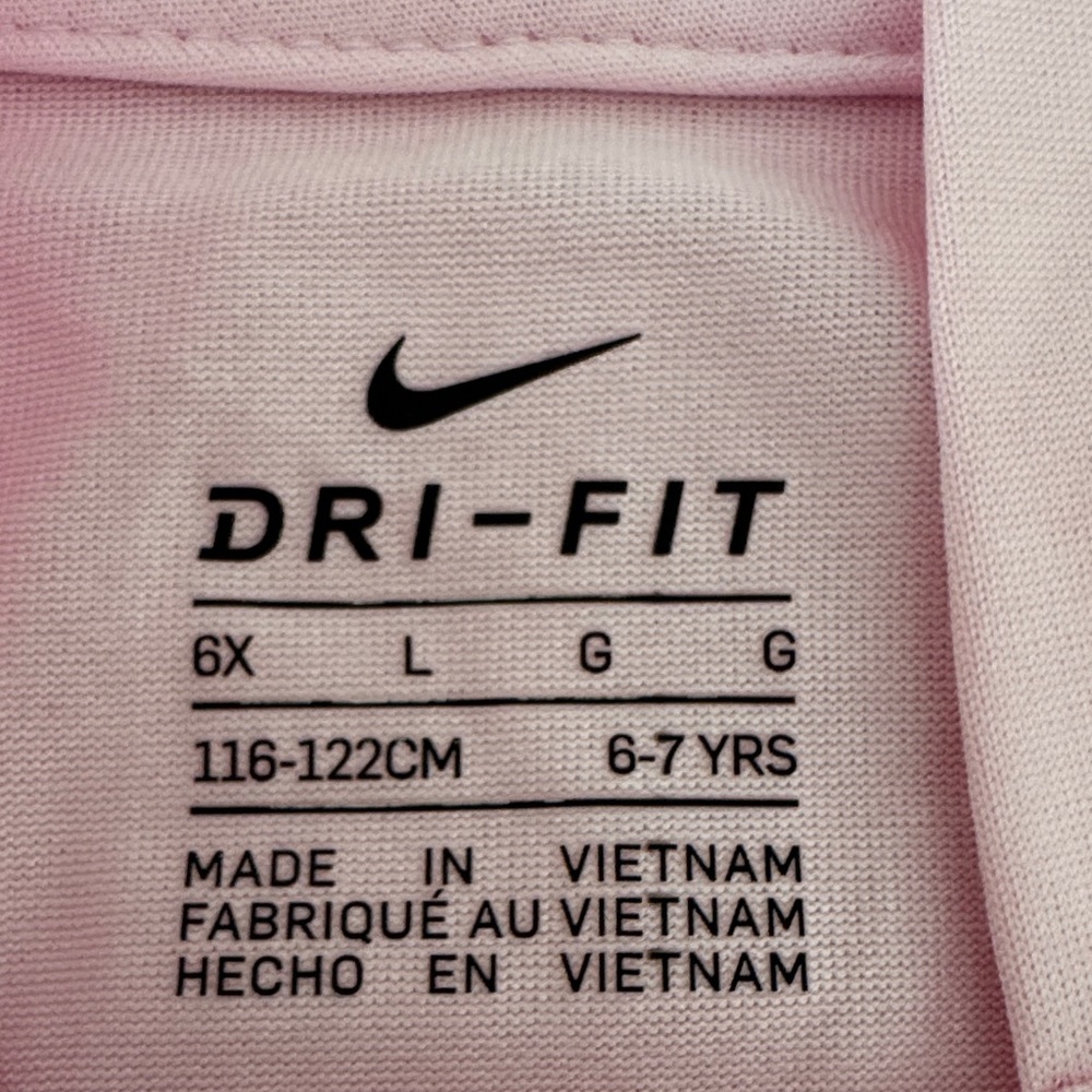 Nike Kids Light Pink Set. Hoodie with Ruffle Hem and leggings. Size 6x - Picture 2 of 4